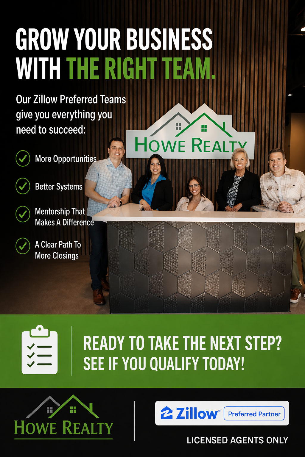 Howe Realty ad: Grow with the right team