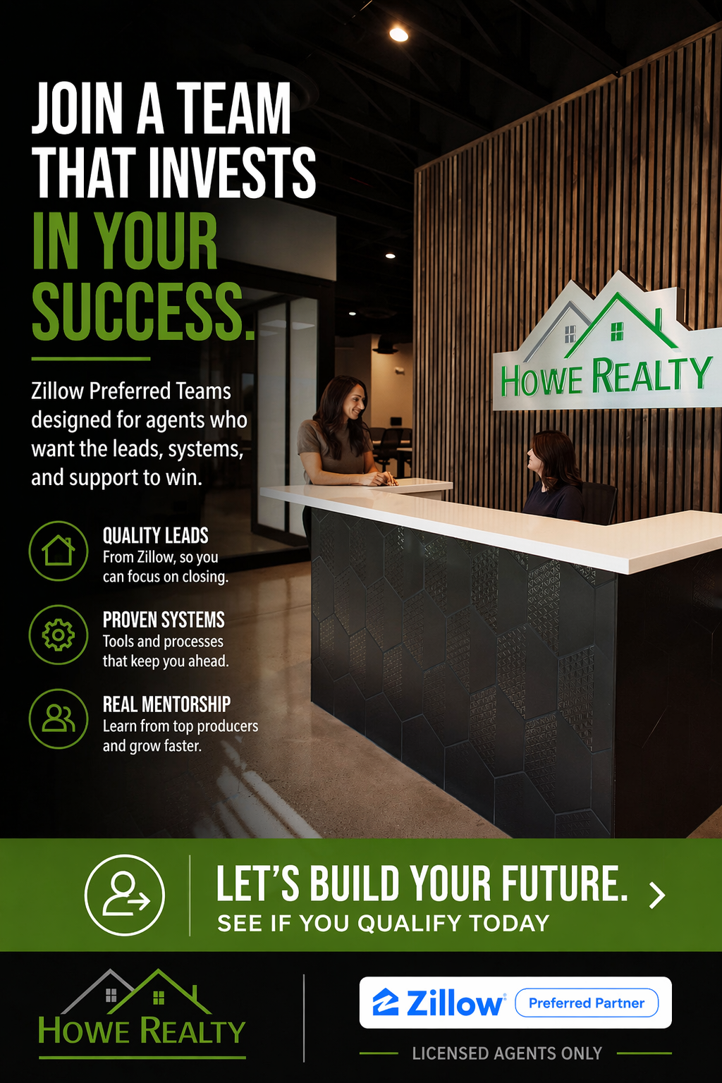 Howe Realty ad: Invests in your success